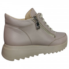 Кроссовки женские кожаные MASIS 950 06 пудрый мех