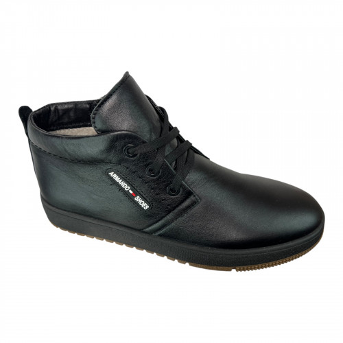 Ботинки мужские кожаные ARMANDO 11 01 черный мех