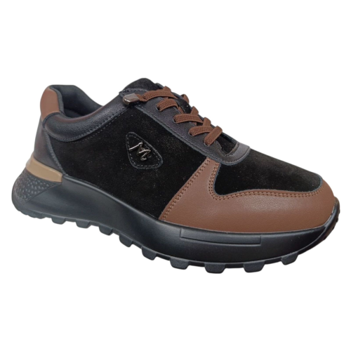 Кроссовки женские PLPS AB-1 черные замшевые