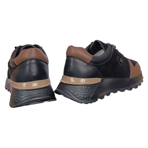 Кроссовки женские PLPS AB-1 черные замшевые