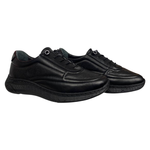 Кроссовки женские кожаные ATO 124 01 черные