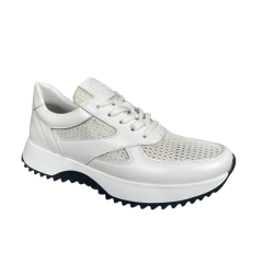 Кроссовки женские кожаные SCORPION 3605/36 белые текстильные 