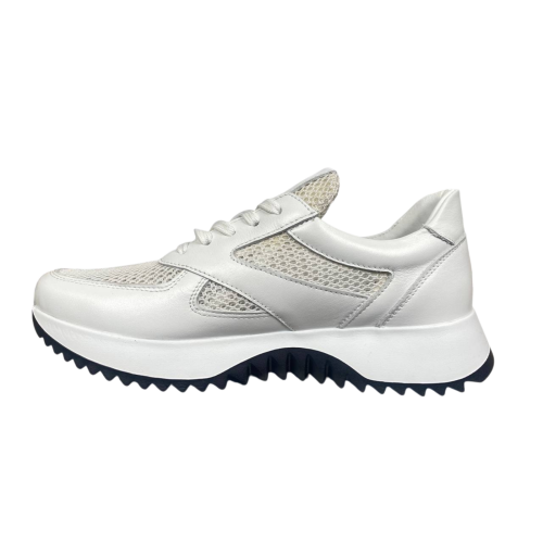 Кроссовки женские кожаные SCORPION 3605/36 белые текстильные 