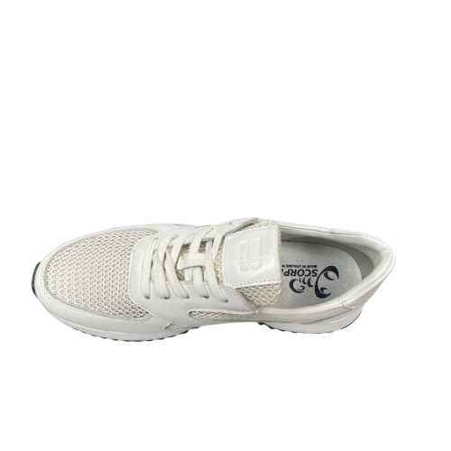 Кроссовки женские кожаные SCORPION 3605/36 белые текстильные 