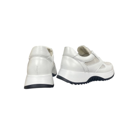 Кроссовки женские кожаные SCORPION 3605/36 белые текстильные 