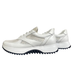 Кроссовки женские кожаные SCORPION 3605/36 белые текстильные 