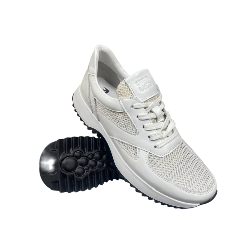 Кроссовки женские кожаные SCORPION 3605/36 белые текстильные 