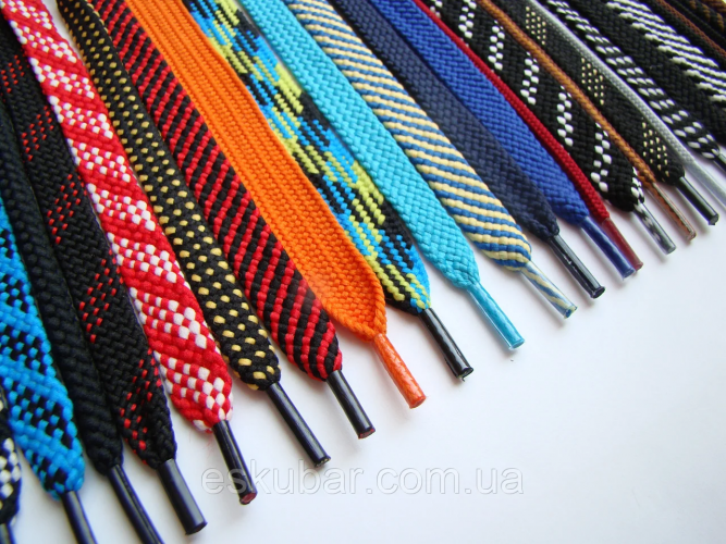 Шнурки цветные широкие 15 миллиметров длина 125 сантиметров