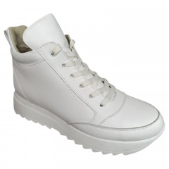 Кроссовки женские кожаные MASIS V0168 01 белый мех