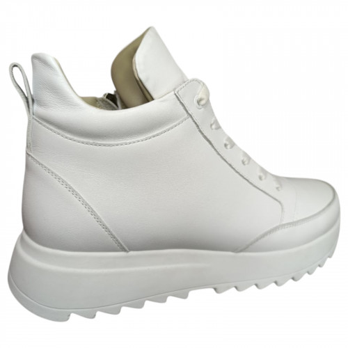 Кросівки жіночі шкіряні MASIS V0168 01 білий хутро