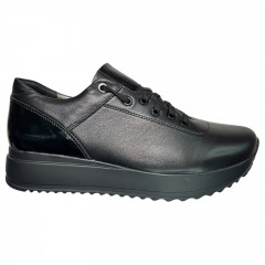 Кроссовки женские кожаные BL-SISTEM 886 01 черные