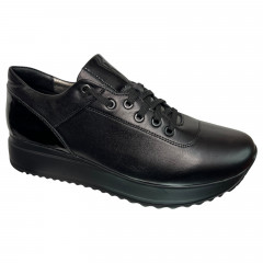 Кроссовки женские кожаные BL-SISTEM 886 01 черные