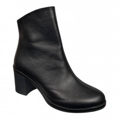 Черевики жіночі шіряні каблук ELVIX 6069 01 чорні байка