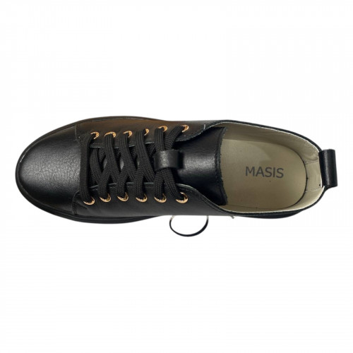 Кеди жіночі шкіряні MASIS Ш12 чорні 