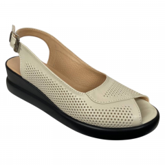 Босоножки женские кожаные EMIRRO 382 бежевые