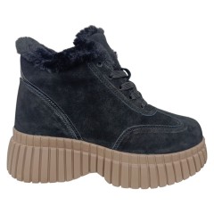 Ботинки женские замшевые KDSL C710 12 1 черный мех