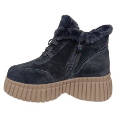 Ботинки женские замшевые KDSL C710 12 1 черный мех