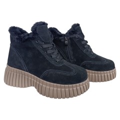 Ботинки женские замшевые KDSL C710 12 1 черный мех