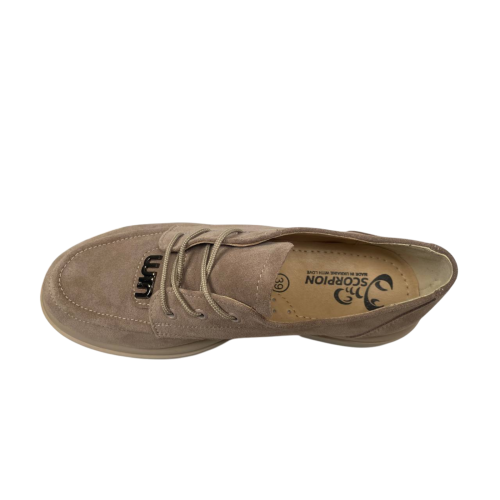 Туфли женские замшевые SCORPION 3548/43 бежевые 