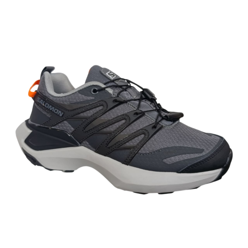 Кроссовки мужские текстильные SALOMON 3575-5 черные+серые