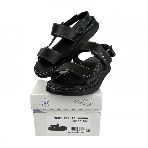 Босоножки Женские кожаные RIKEL 2091 01 черный