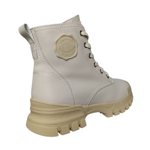 Ботинки женские кожаные IT TS A 827-8 кожа beige мех