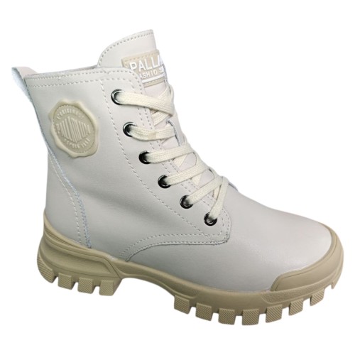 Ботинки женские кожаные IT TS A 827-8 кожа beige мех