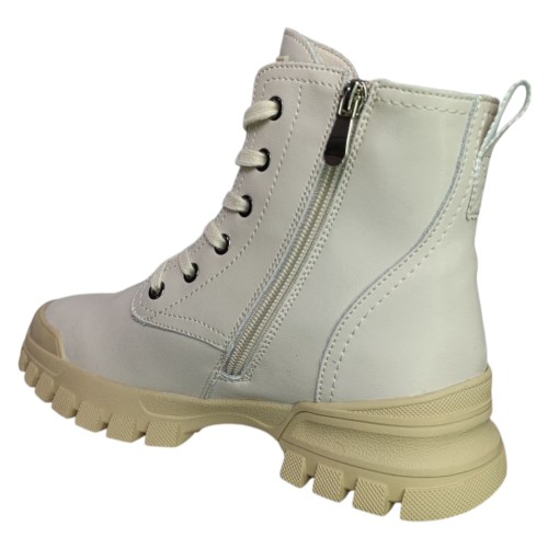 Ботинки женские кожаные IT TS A 827-8 кожа beige мех