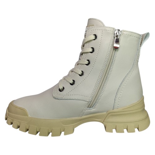 Ботинки женские кожаные IT TS A 827-8 кожа beige мех
