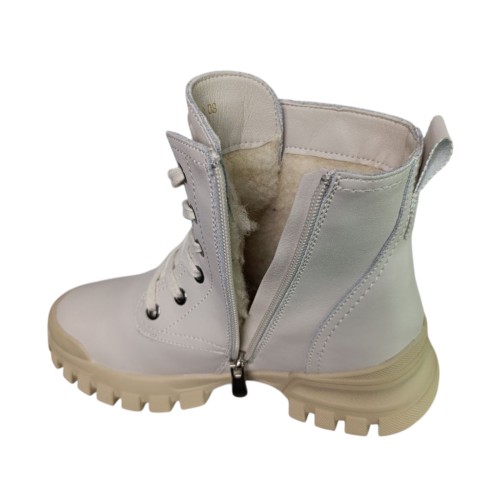 Ботинки женские кожаные IT TS A 827-8 кожа beige мех