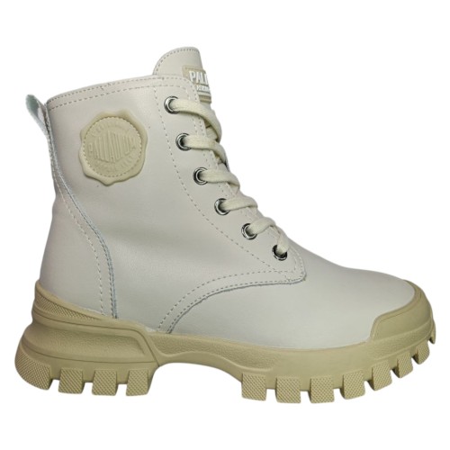 Ботинки женские кожаные IT TS A 827-8 кожа beige мех