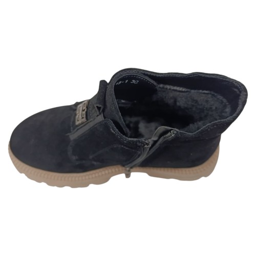 Ботинки женские замшевые KDSL C709 13 1 черный мех