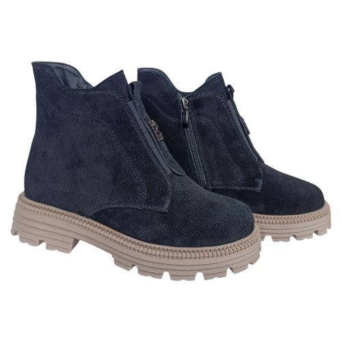 Ботинки женские замшевые KDSL C709 13 1 черный мех