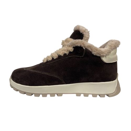 Кроссовки женские замшевые DITAS MKM 12 25 шоколадный мех