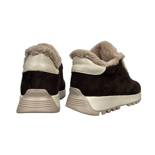 Кроссовки женские замшевые DITAS MKM 12 25 шоколадный мех