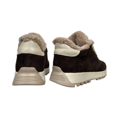 Кроссовки женские замшевые DITAS MKM 12 25 шоколадный мех