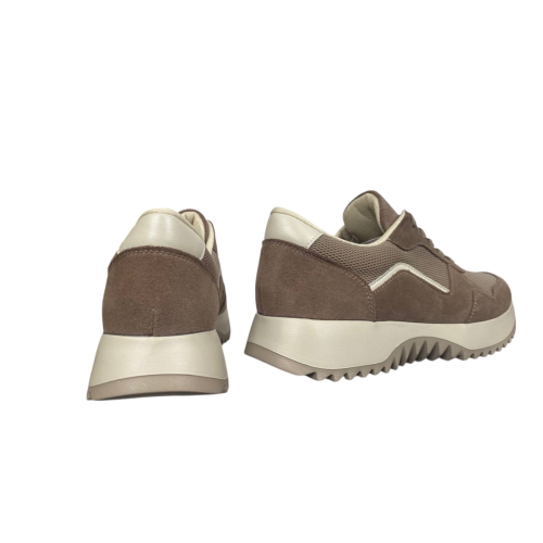 Кроссовки женские замшевые SCORPION 3604/43 бежевые текстильные 