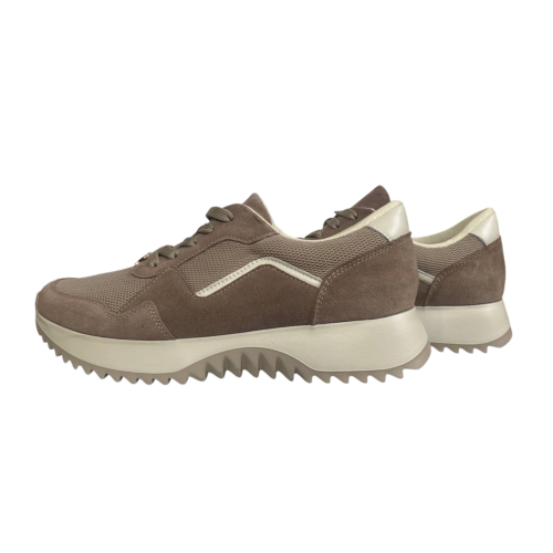 Кроссовки женские замшевые SCORPION 3604/43 бежевые текстильные 