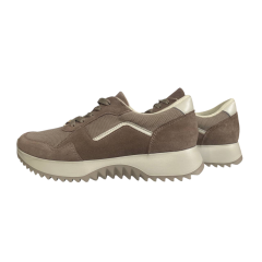 Кроссовки женские замшевые SCORPION 3604/43 бежевые текстильные 