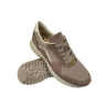 Кроссовки женские замшевые SCORPION 3604/43 бежевые текстильные 
