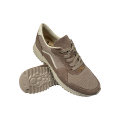 Кроссовки женские замшевые SCORPION 3604/43 бежевые текстильные 