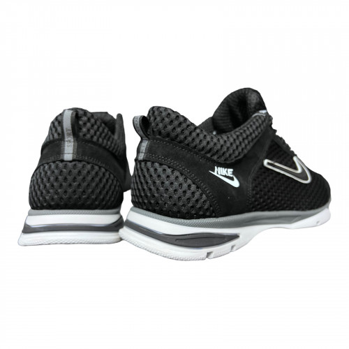 Кроссовки Мужские кожаные ACLI CLAS 142/1 черная сетка