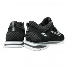 Кроссовки Мужские кожаные ACLI CLAS 142/1 черная сетка