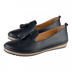 Балетки Женские кожаные KEMER 859 черный