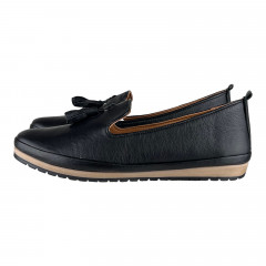 Балетки Женские кожаные KEMER 859 черный