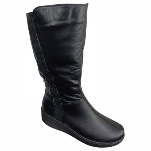 Чоботи жіночі шкіряні ROMAX 525 чорний 4403 хутро 