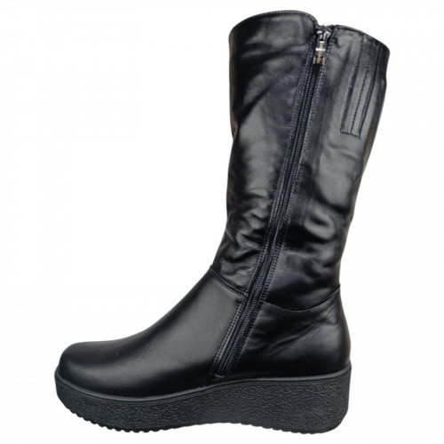 Чоботи жіночі шкіряні ROMAX 525 чорний 4403 хутро 