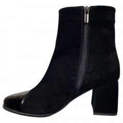 Червики жіночі замшеві каблук ILONA 552/49 01 чорні байка