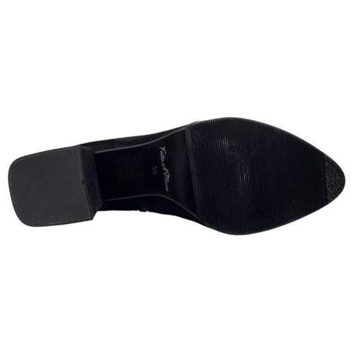 Черви женские замшевые каблук ILONA 552/49 01 черные байки