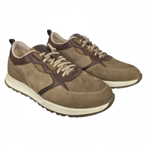 Кроссовки мужские кожаные HAMMA 16 08 коричневые